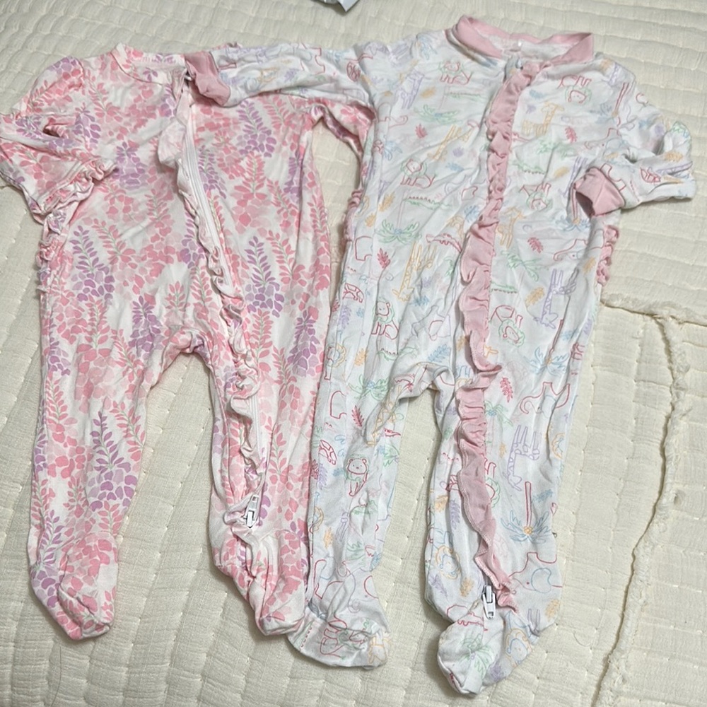 Charming Pink and White Kids Footies